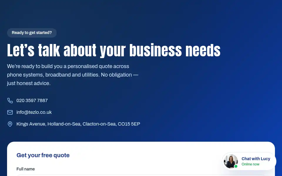 Screenshot of tezlo.co.uk