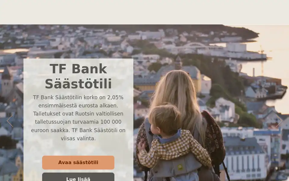 Screenshot of tfbank.fi