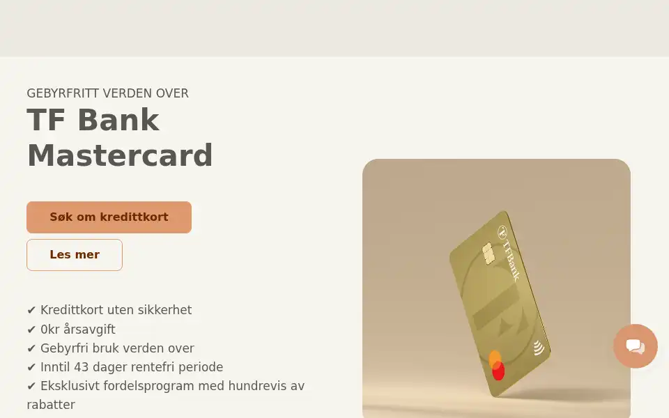 Screenshot of tfbank.no