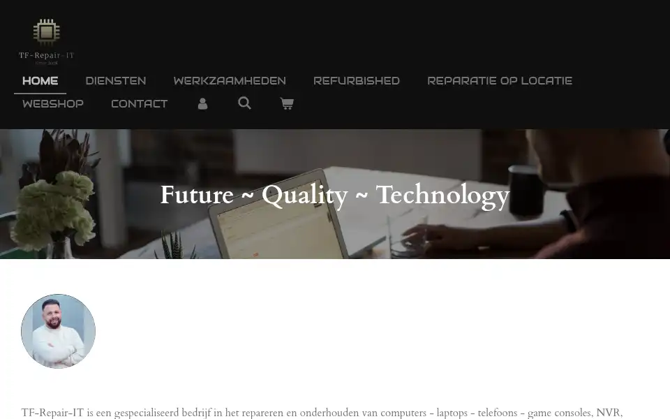 Screenshot of tfrepairit.nl