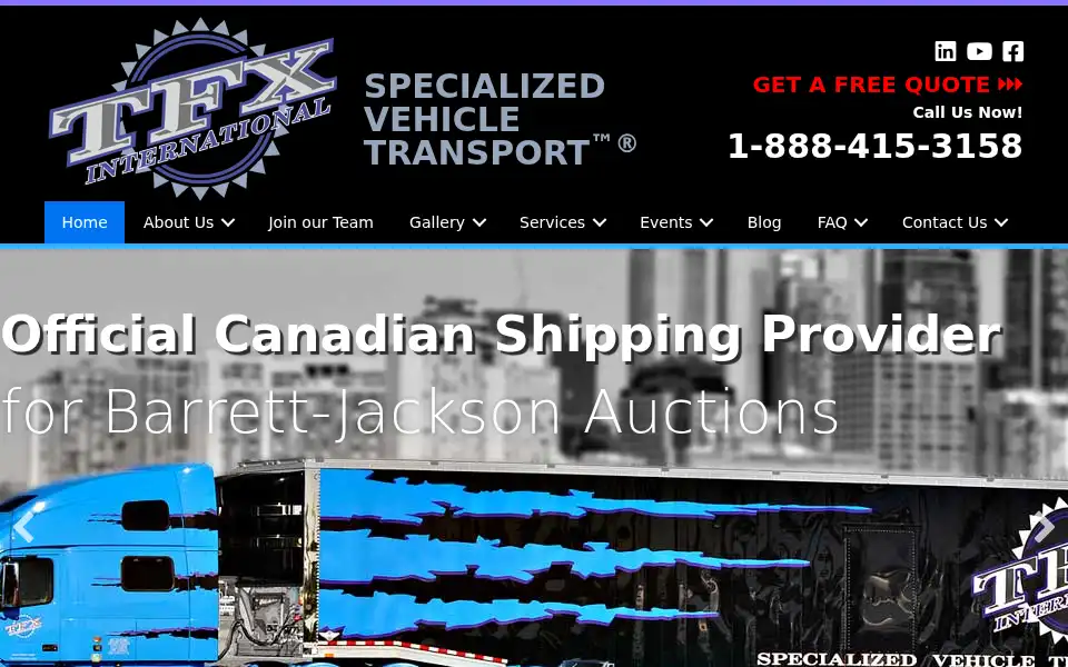 Screenshot of tfxinternational.com