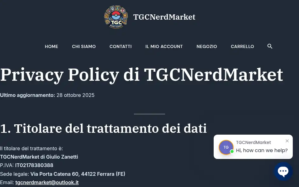 Screenshot of tgcnerdmarket.com