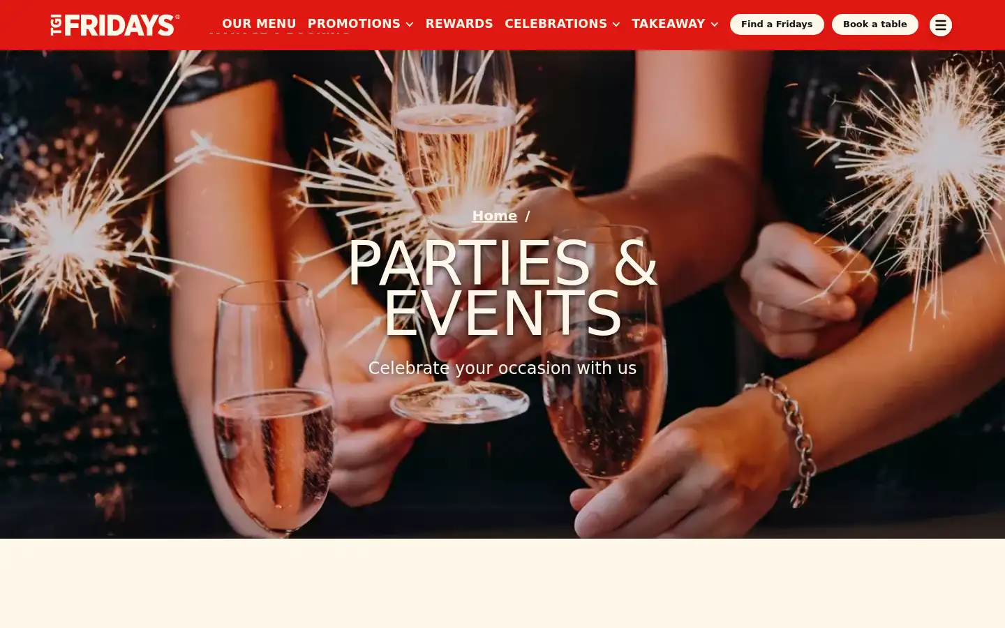 Screenshot of tgifridays.co.uk