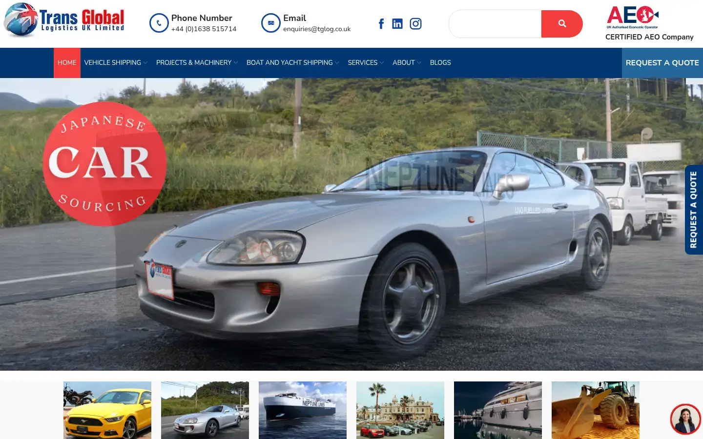Screenshot of tglog.co.uk