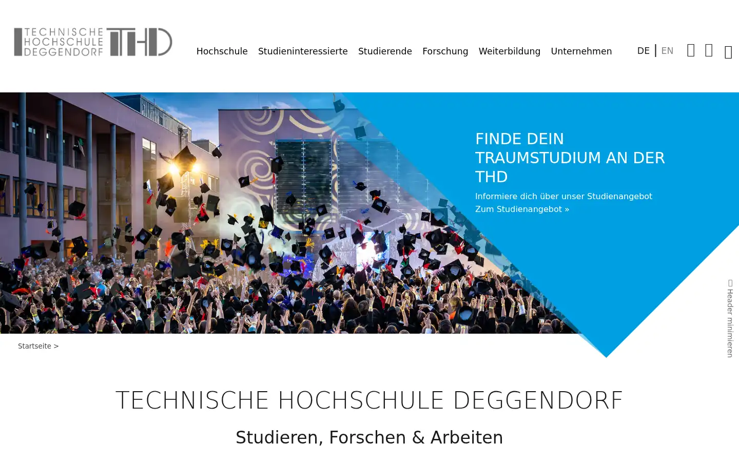 Screenshot of th-deg.de