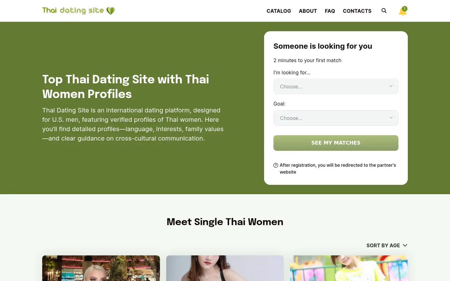 Screenshot of thai-dating-site.com