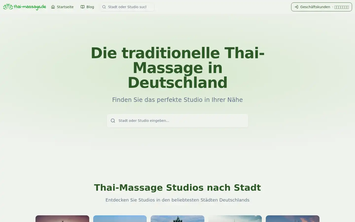 Screenshot of thai-massage.de