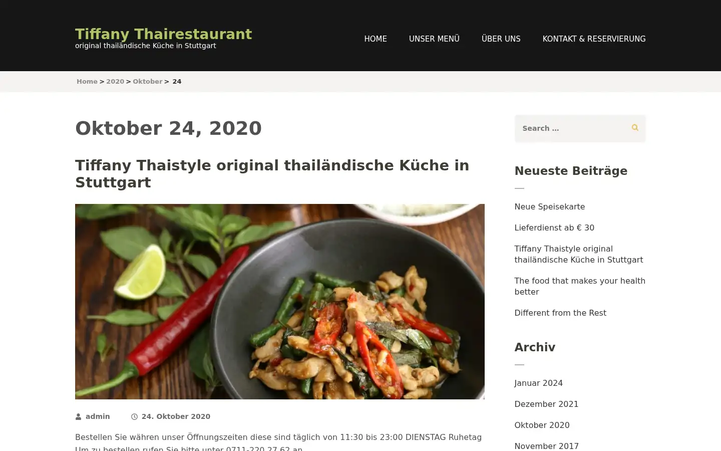 Screenshot of thai-stuttgart.de