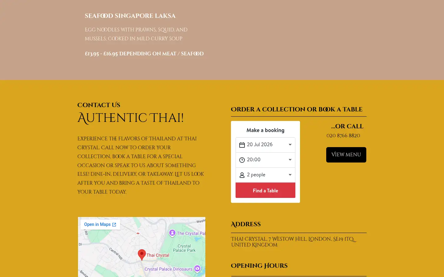 Screenshot of thaicrystaluk.com