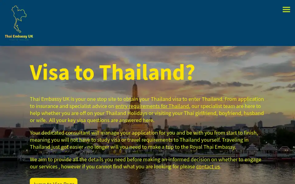 Screenshot of thaiembassyuk.co.uk