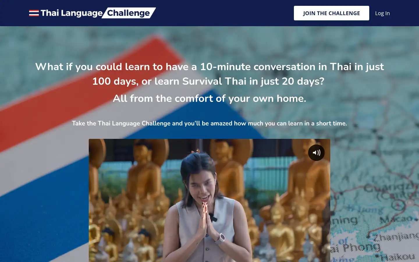 Screenshot of thailanguagechallenge.com