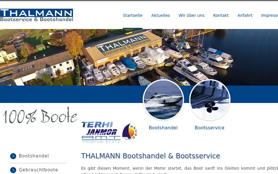 Screenshot of thalmann-boote.de