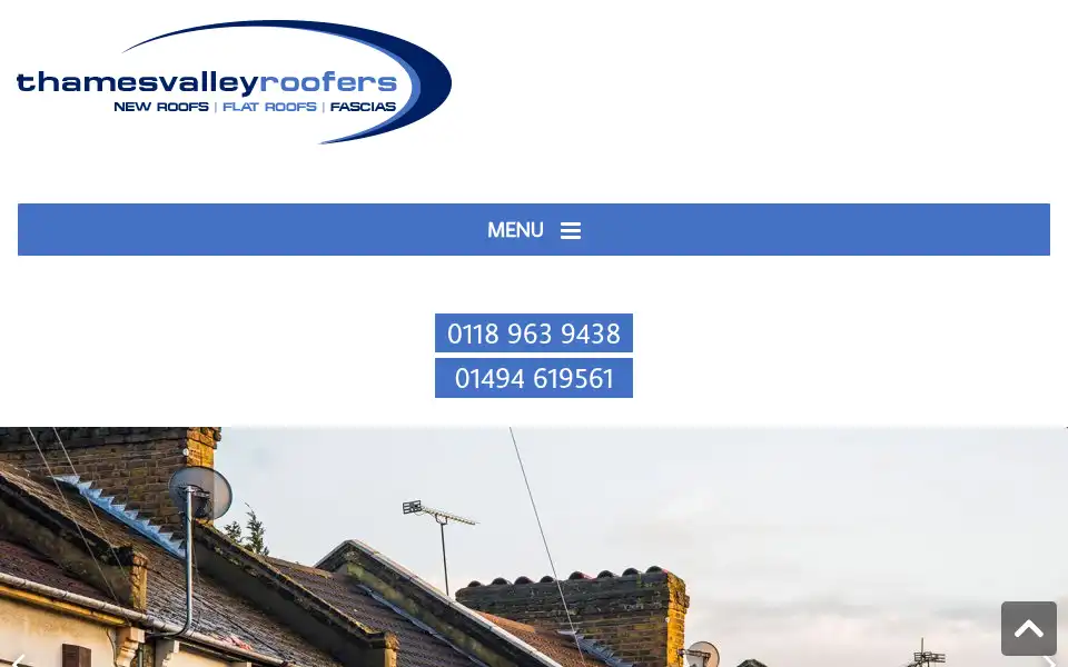 Screenshot of thamesvalleyroofers.co.uk