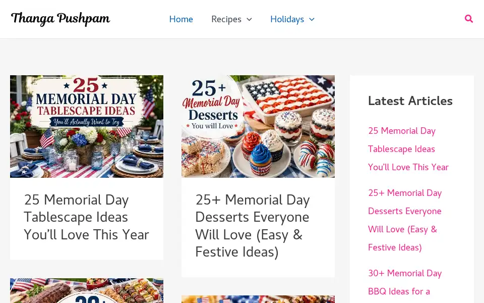 Screenshot of thangapushpam.com