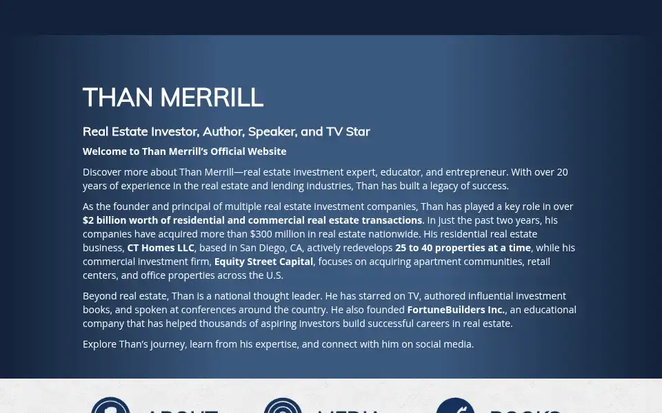 Screenshot of thanmerrill.com