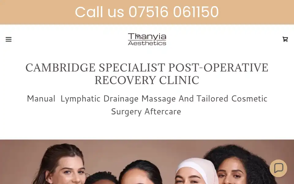 Screenshot of thanyiaaesthetics.co.uk