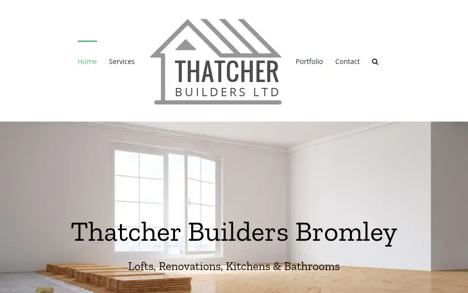 Screenshot of thatcherbuilders.co.uk