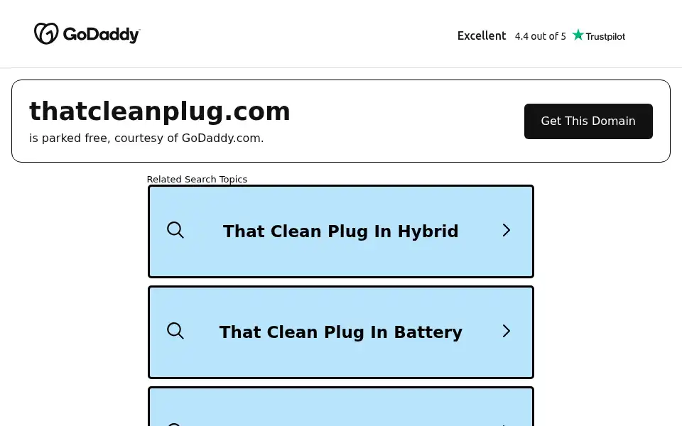 Screenshot of thatcleanplug.com