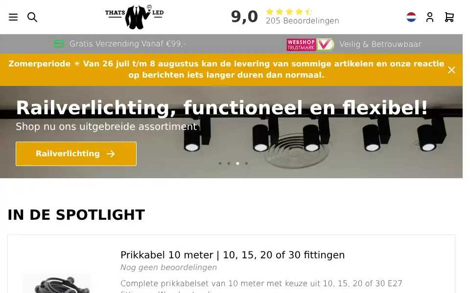 Screenshot of thatsled.nl