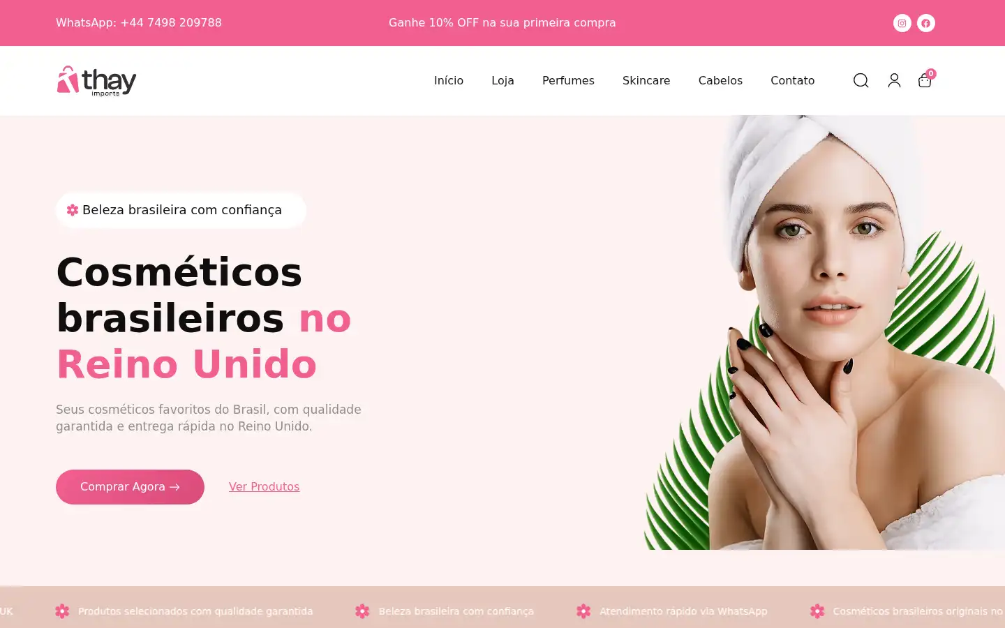 Screenshot of thayimports.uk