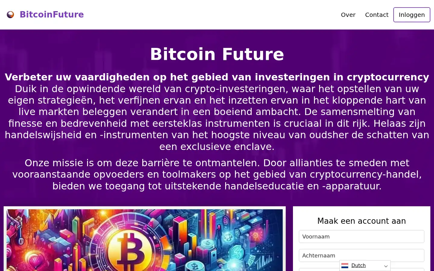Screenshot of the-bitcoinfuture.org