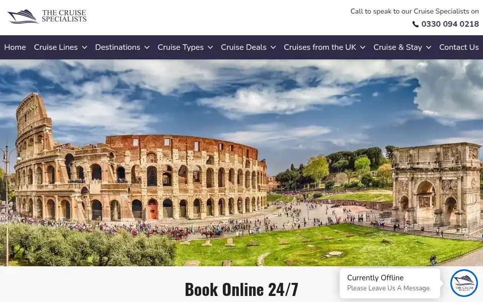 Screenshot of the-cruise-specialists.co.uk
