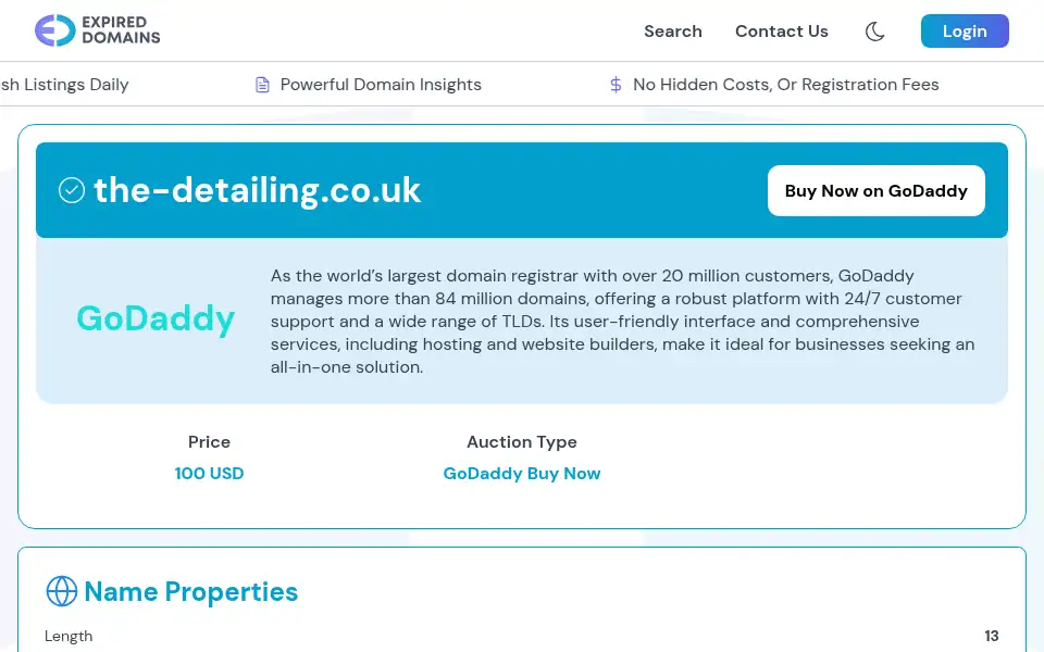 Screenshot of the-detailing.co.uk