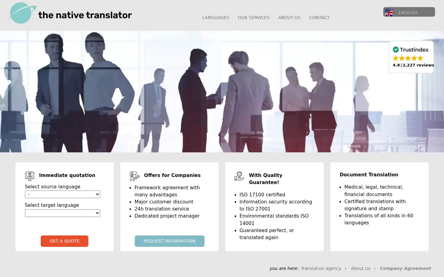 Screenshot of the-native-translator.com