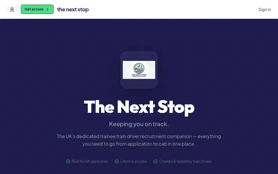 Screenshot of the-next-stop.co.uk