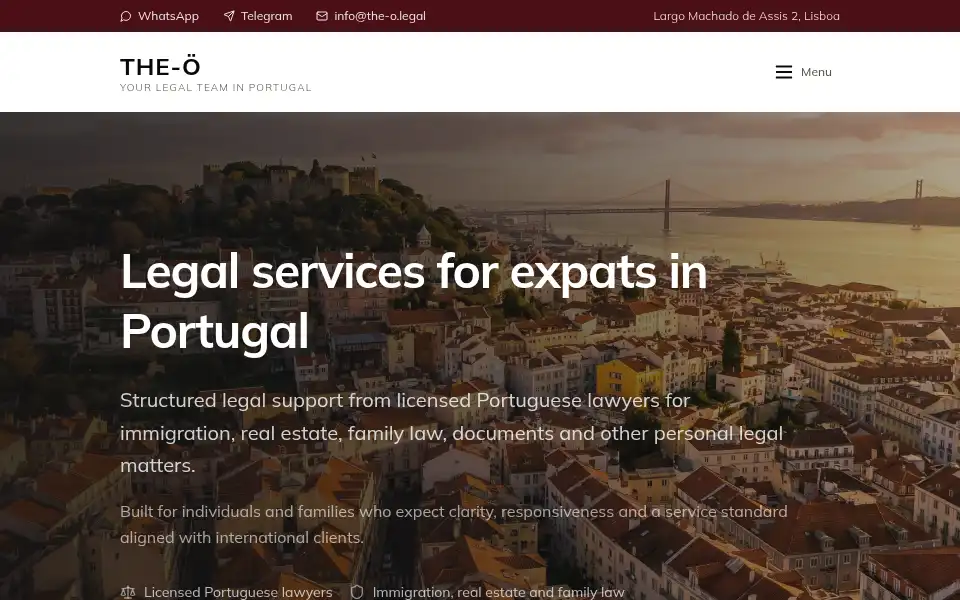 Screenshot of the-o.legal