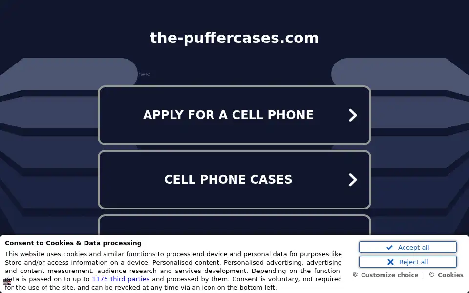 Screenshot of the-puffercases.com