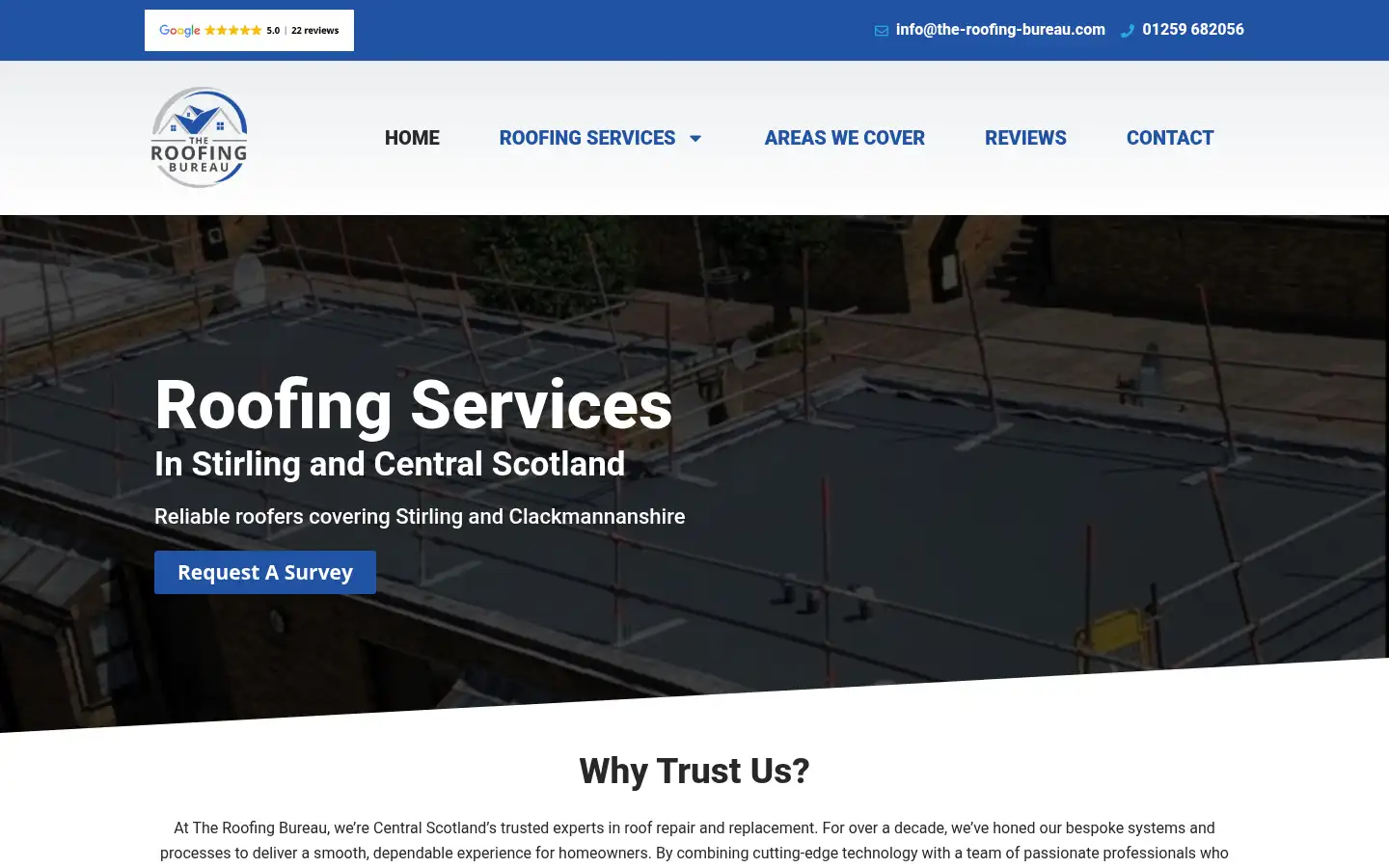 Screenshot of the-roofing-bureau.com