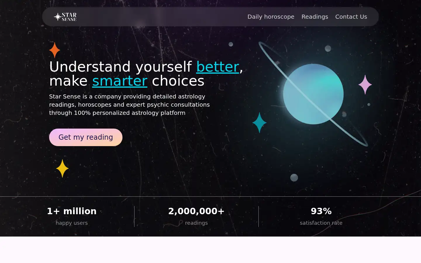 Screenshot of the-star-sense.com