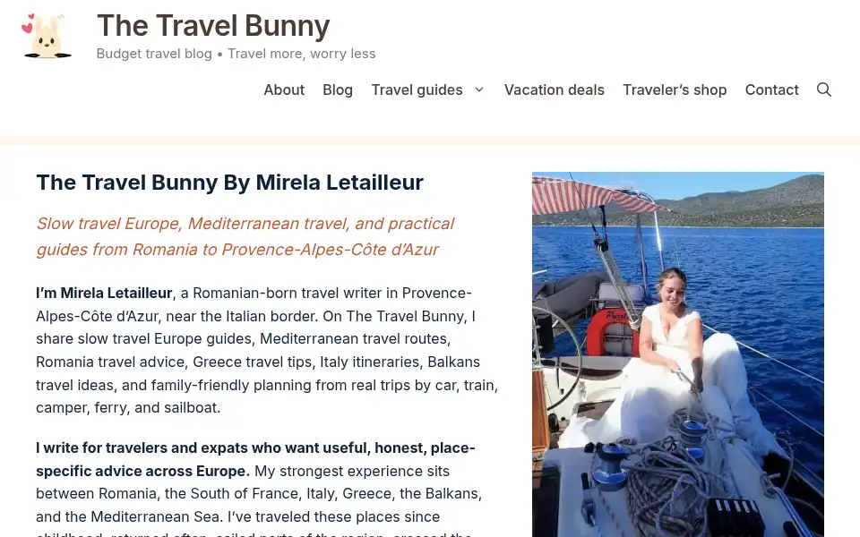 Screenshot of the-travel-bunny.com