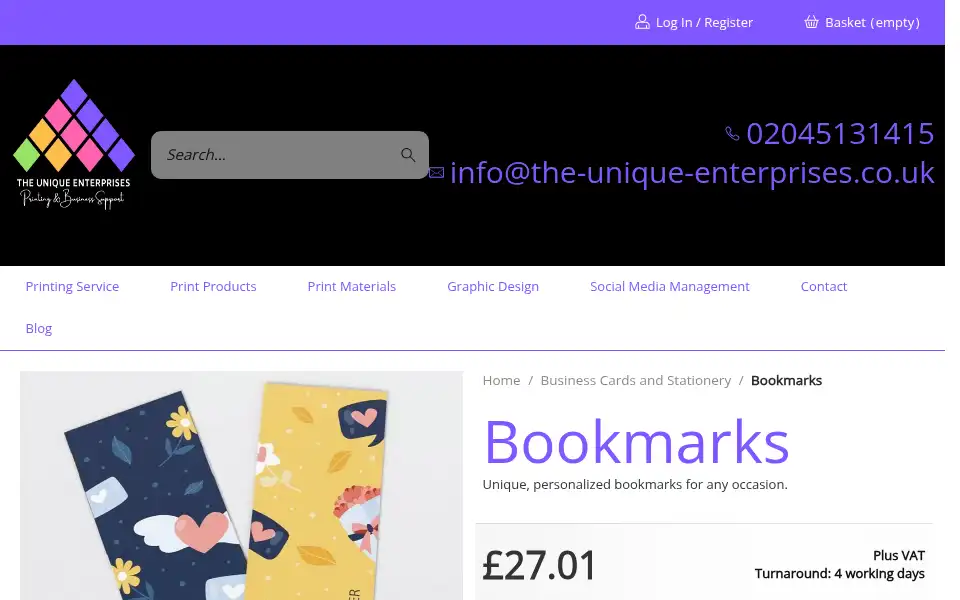 Screenshot of the-unique-enterprises.co.uk