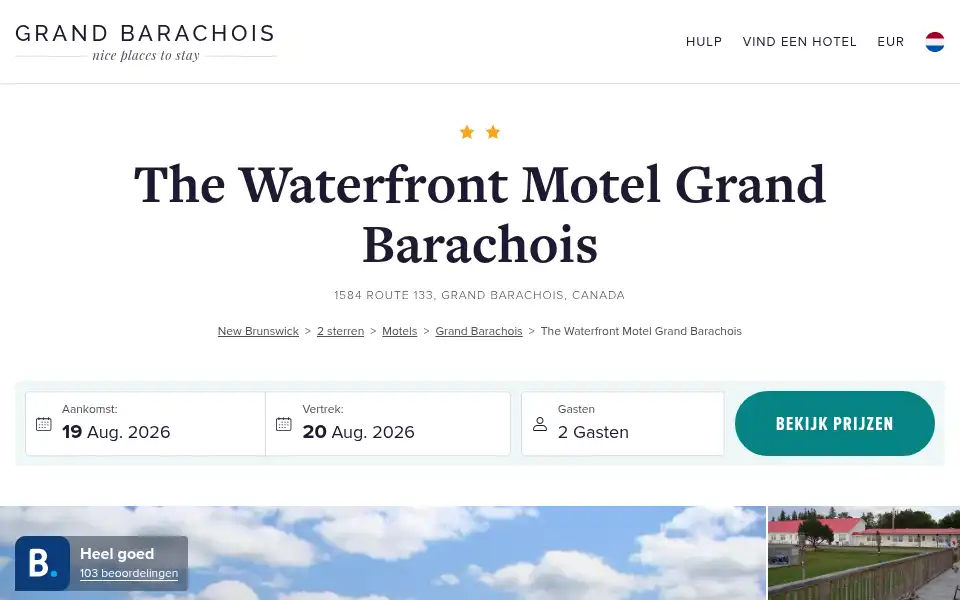 Screenshot of the-waterfront-motel.gonewbrunswick.com