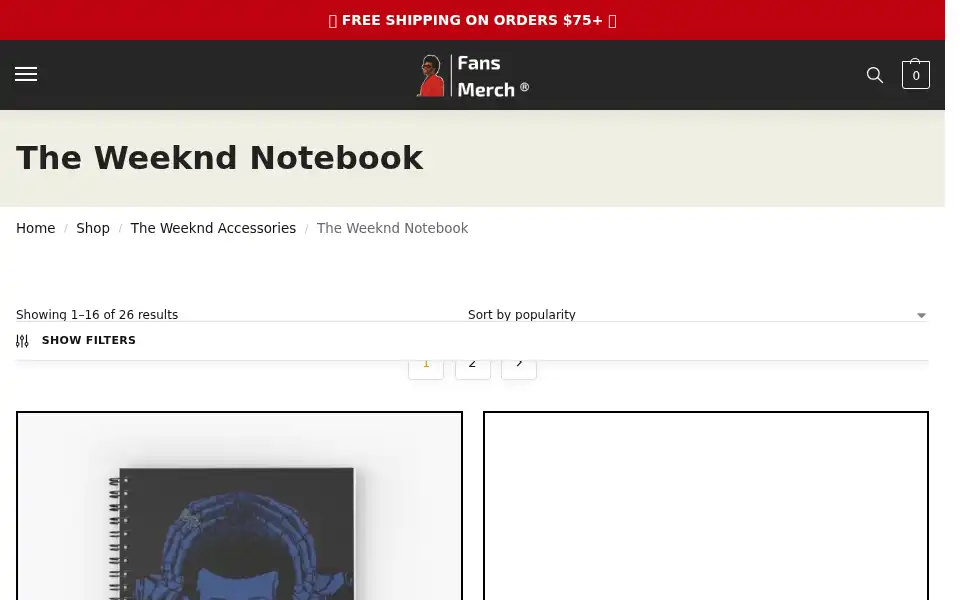 Screenshot of the-weeknd.store