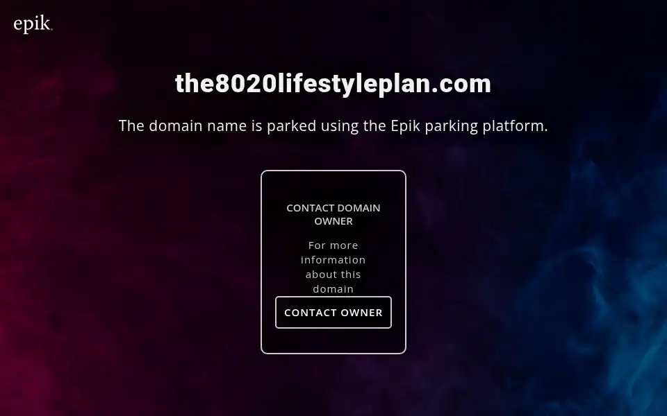 Screenshot of the8020lifestyleplan.com
