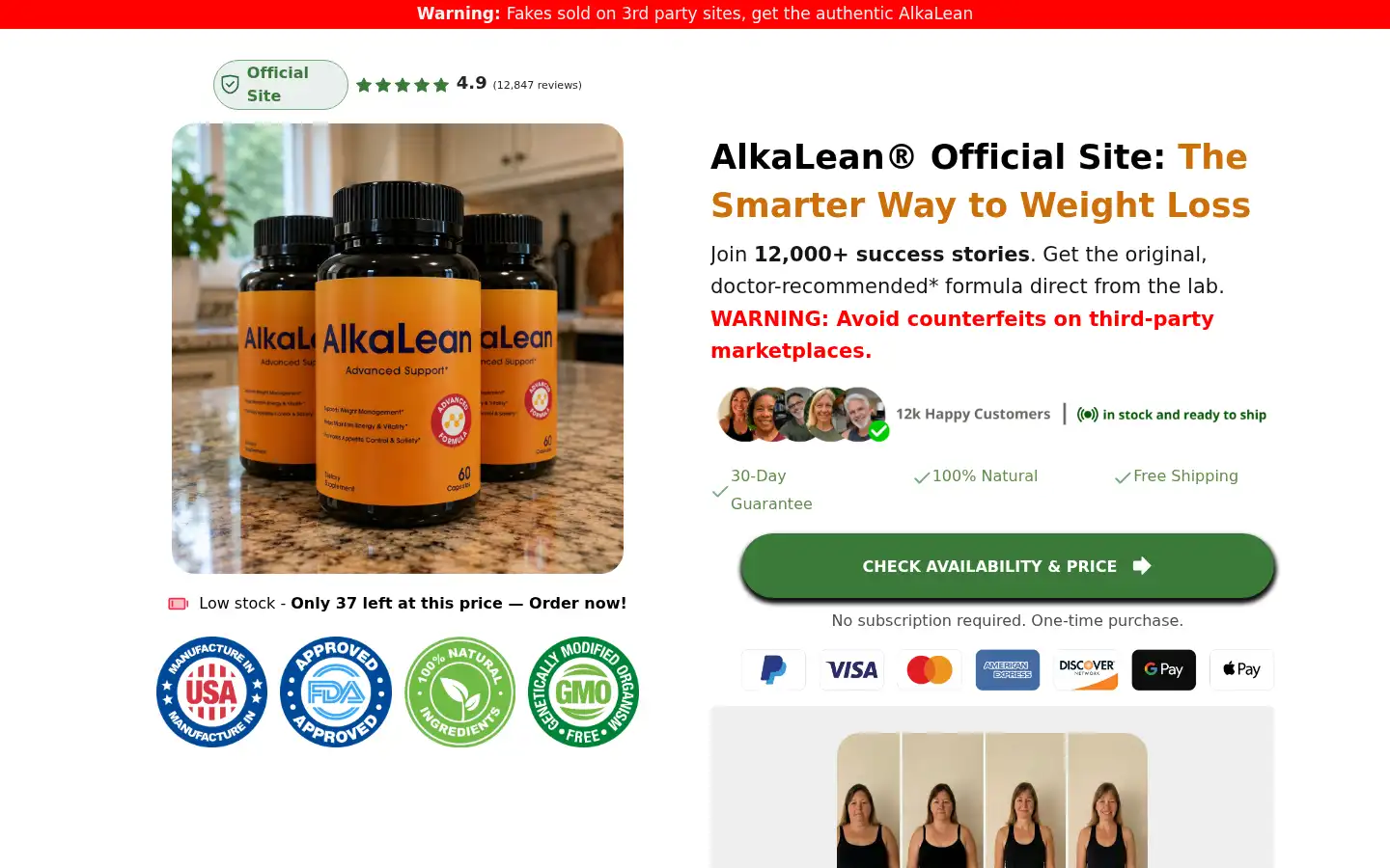 Screenshot of thealkalean.shop