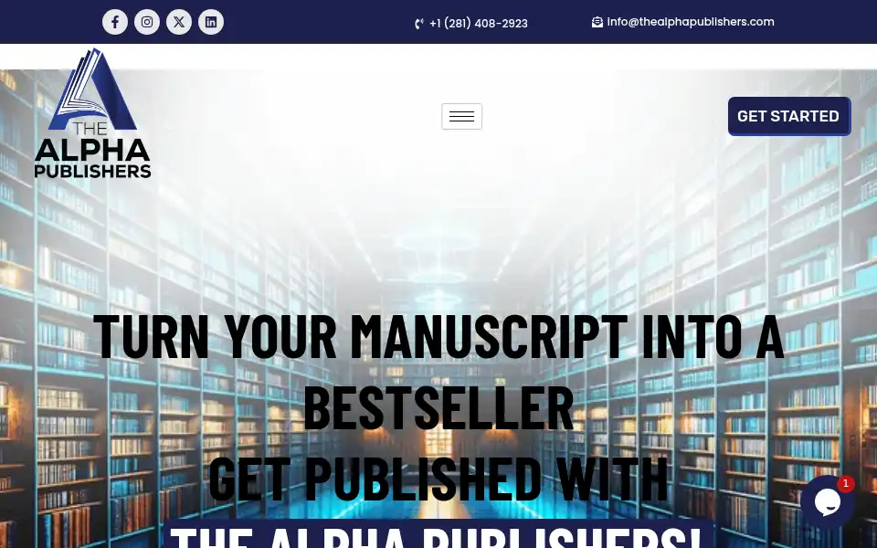 Screenshot of thealphapublishers.com