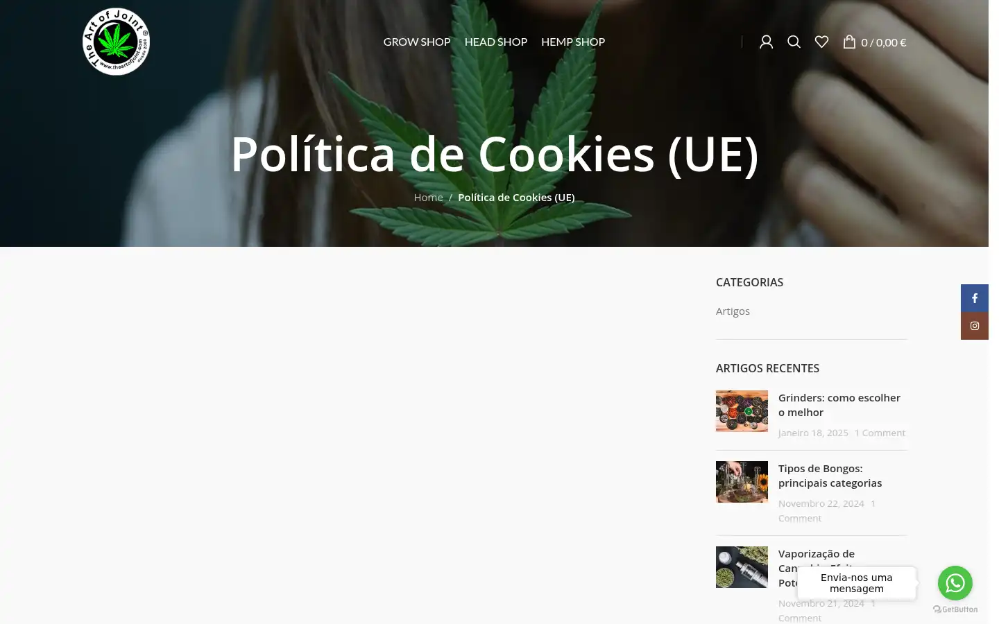 Screenshot of theartofjoint.com