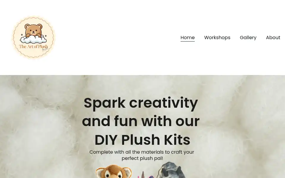 Screenshot of theartofplush.com