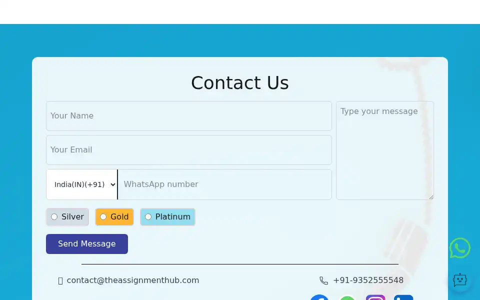 Screenshot of theassignmenthub.com