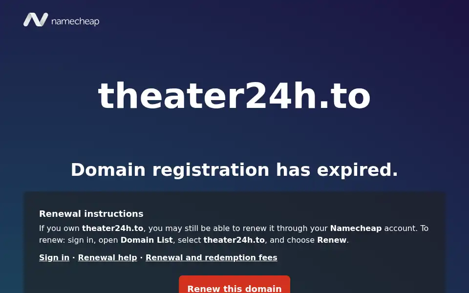 Screenshot of theater24h.to