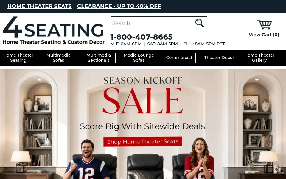Screenshot of theaterseat.com