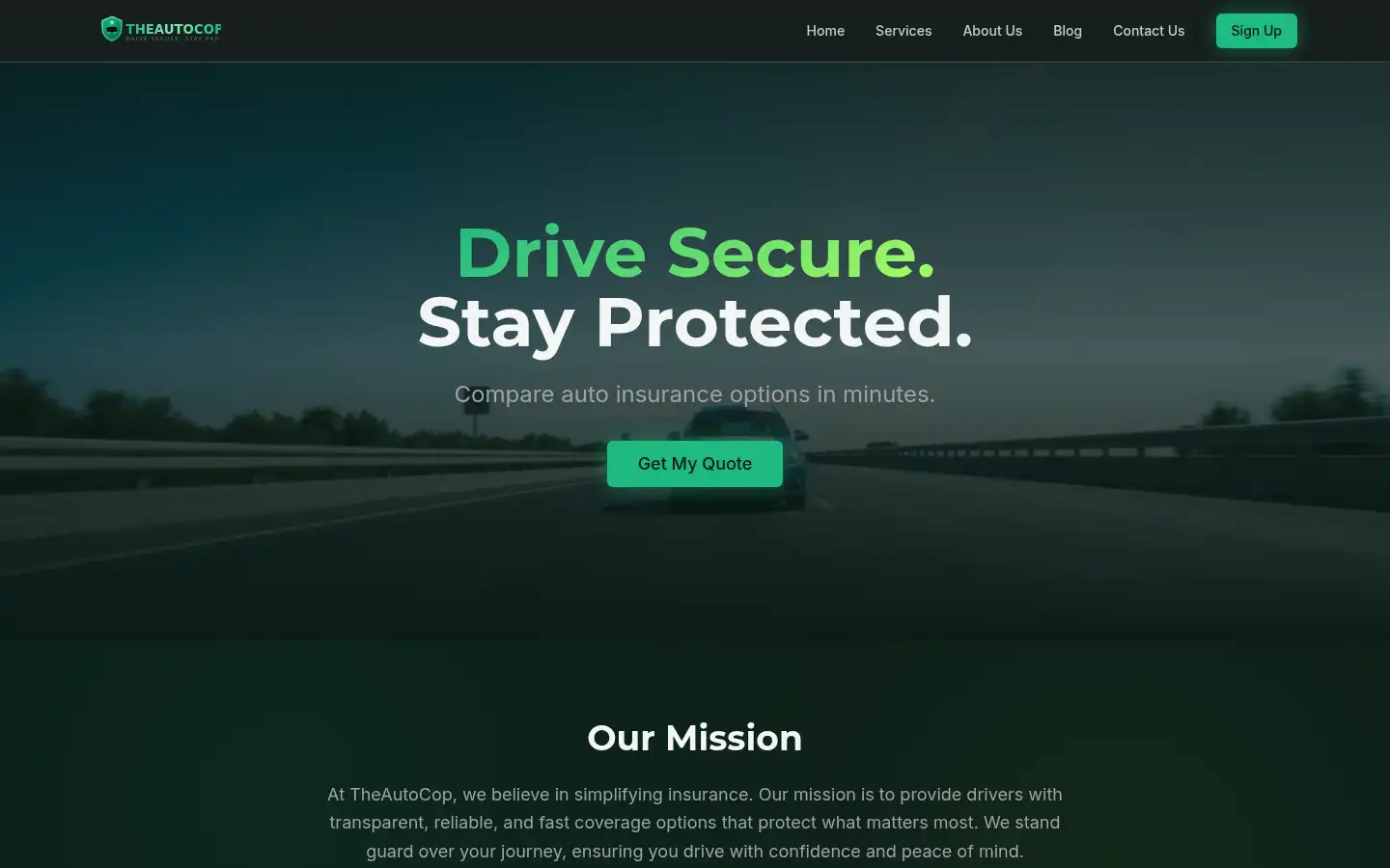 Screenshot of theautocop.com