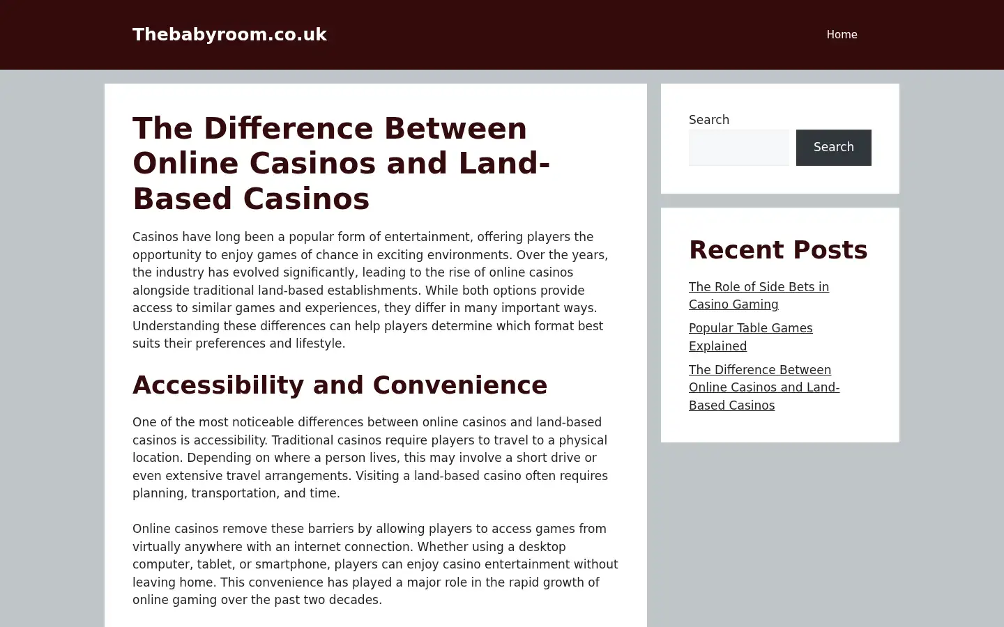 Screenshot of thebabyroom.co.uk