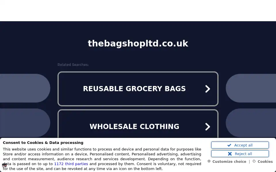 Screenshot of thebagshopltd.co.uk