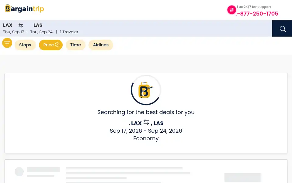 Screenshot of thebargaintrip.com