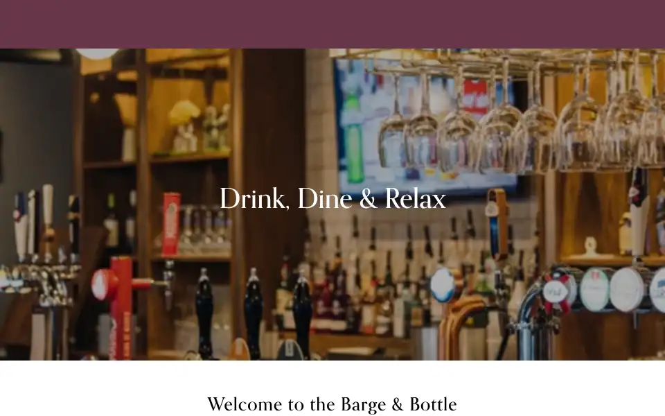 Screenshot of thebargeandbottle.co.uk
